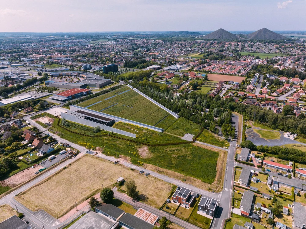 Aerial photography of the Centre de conservation du Louvre � Li�vin, project by RSHP, photography by Joas Souza