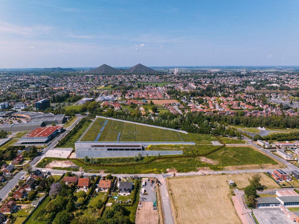 Aerial photography of the Centre de conservation du Louvre � Li�vin, project by RSHP, photography by Joas Souza
