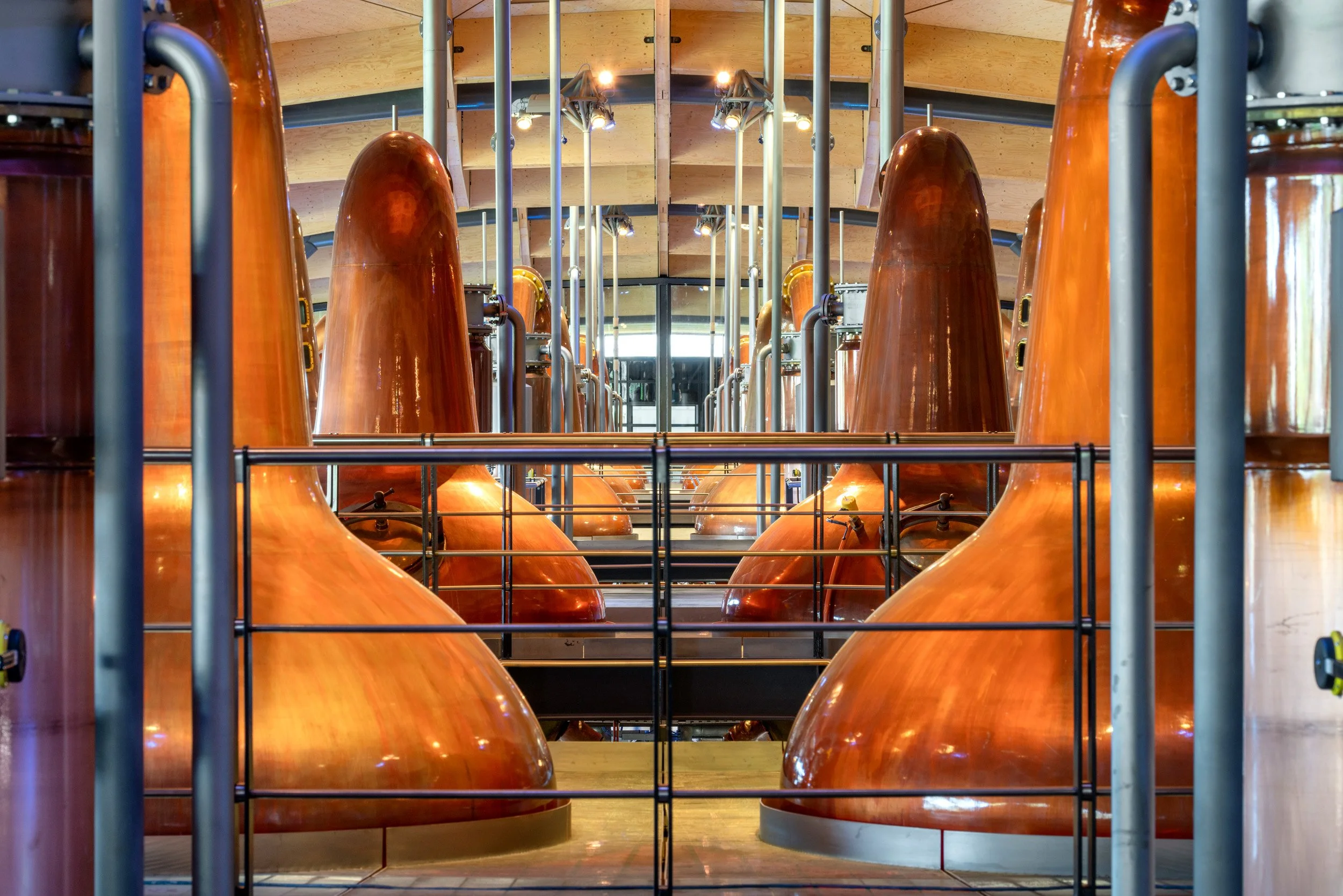 Interior and exterior view of The Macallan Distillery and Visitor Experience designed by RSHP in Scotland