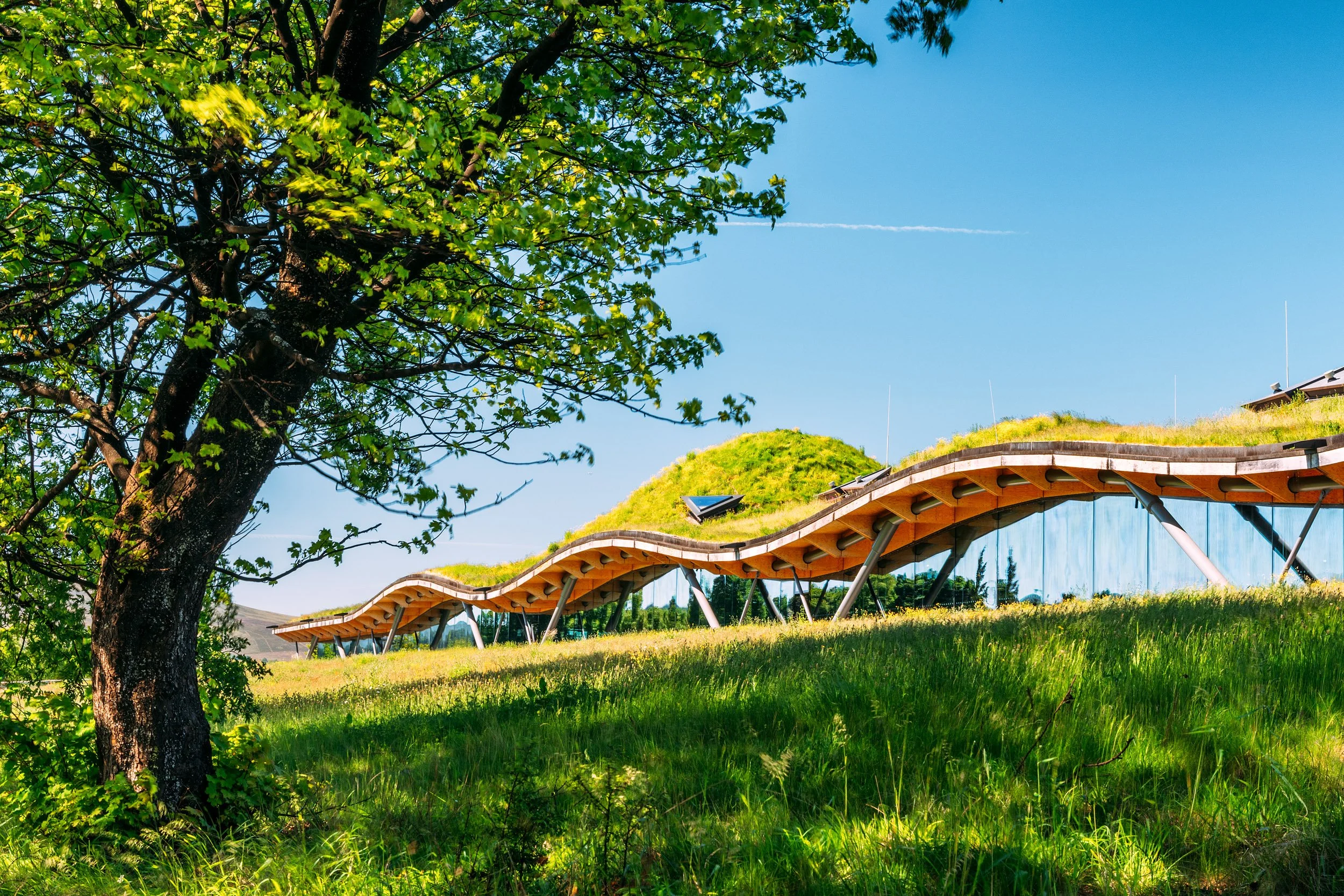 Exterior view of The Macallan Distillery and Visitor Experience designed by RSHP in Scotland