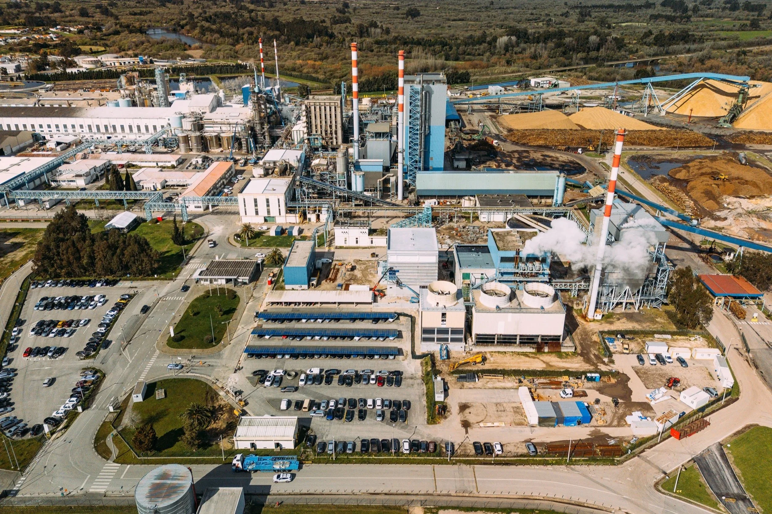 Vista aérea do Complexo Industrial de Cacia da The Navigator Company em Aveiro