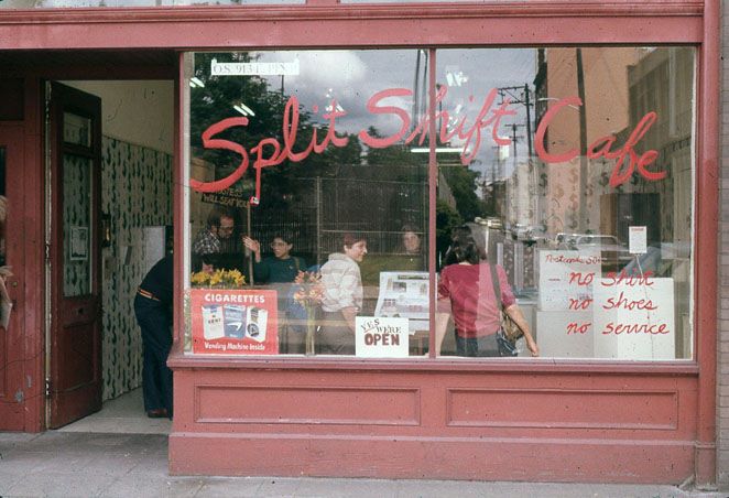   As a member of The Girl Artists 1980-1988.   Split Shift Cafe , performed in Seattle and Portland, 1980. 