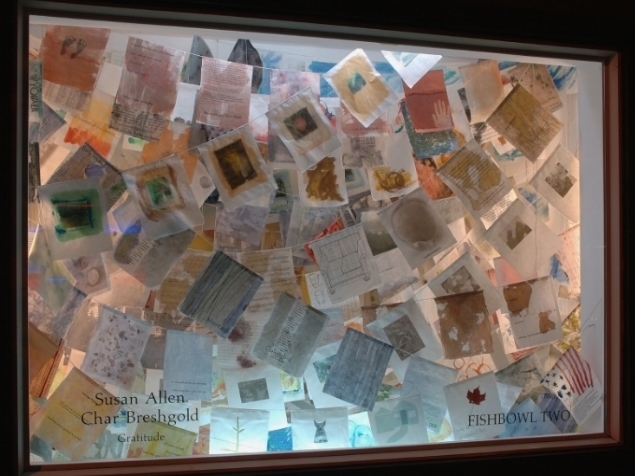 Gratitude Collaboration with Susan Allen Blackfish Gallery Window 2009 Mixed media, 8'X6’X4’