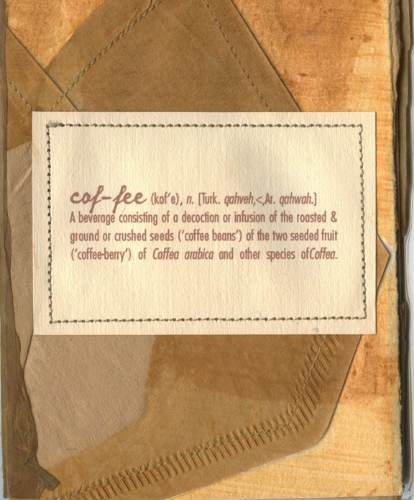  Coffee Book, cover mixed media 