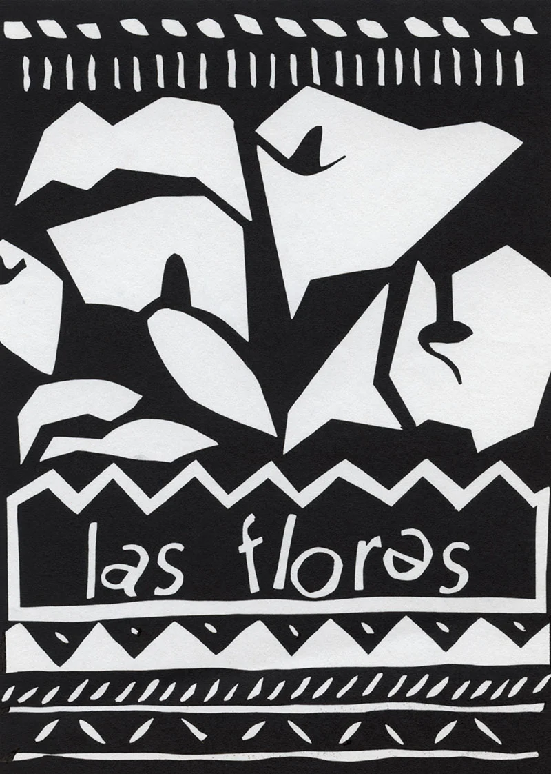 Designed and produced hand cut logo for flower shop.