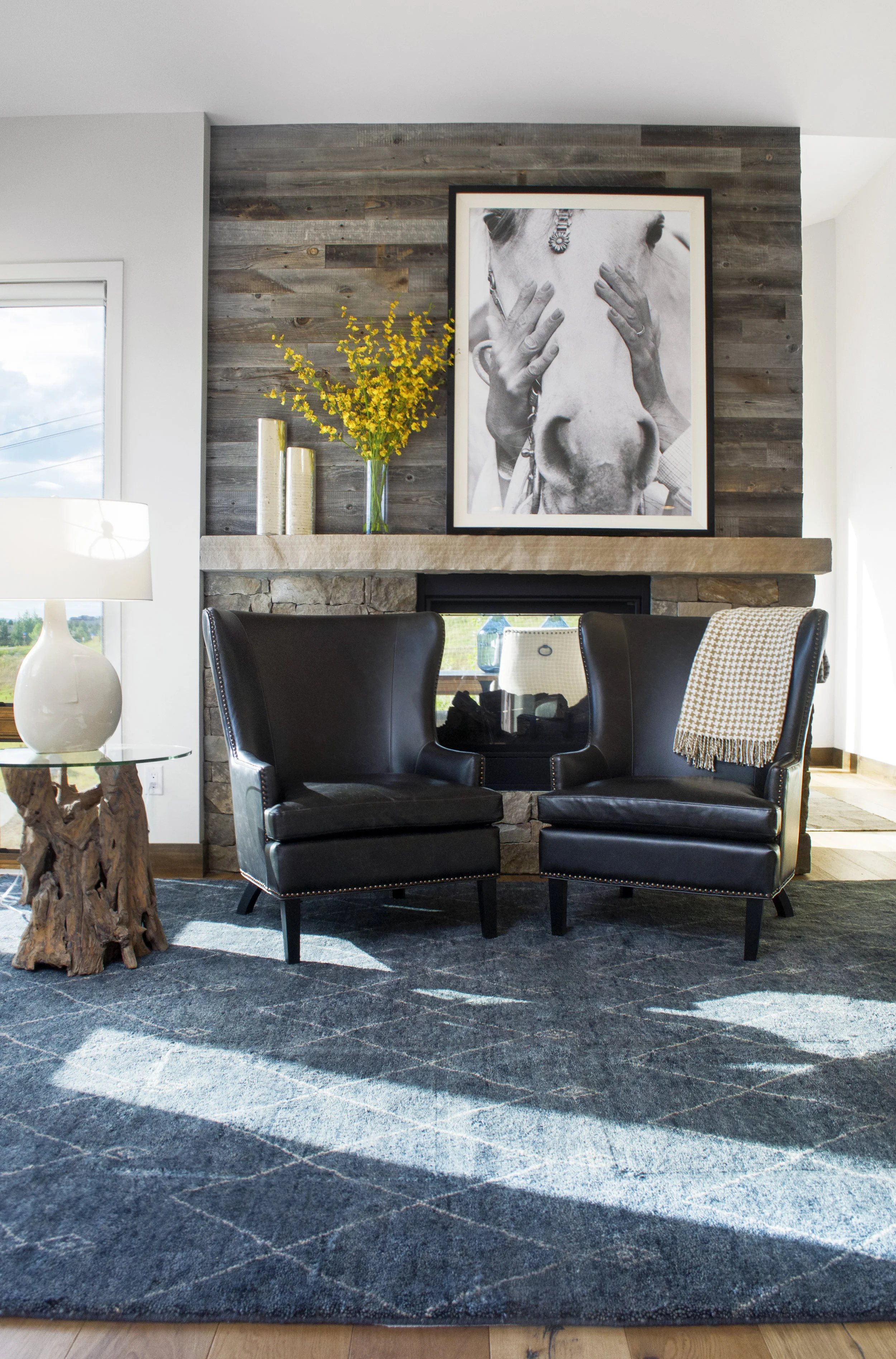 Another great option in wall covering is a thin wood material that can be applied in any pattern such as herringbone for a designer touch. We use Stikwood to create accent walls with a real wood look and feel. This product acts like wallpaper in an easy to apply product with a 10 year adhesive guarantee.
