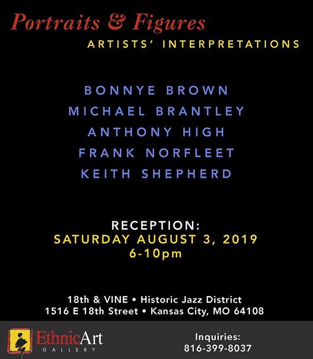 Hi friends, Group art show at the Ethnic Art gallery. Details on the invite above. For those not familiar with the area, it&rsquo;s near the Negro leagues baseball museum.
Excited to be showing with a group of amazing artist! Hope to see you there😁