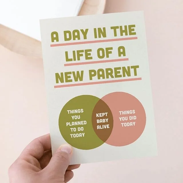 I&rsquo;ve been seeing lots of orders come through on @minted for this card lately. More than even it is clear that I need to make a new version that says just &ldquo;kids&rdquo; or &ldquo;myself&rdquo; and not &ldquo;baby&rdquo; specifically! 😂 ⠀⠀⠀