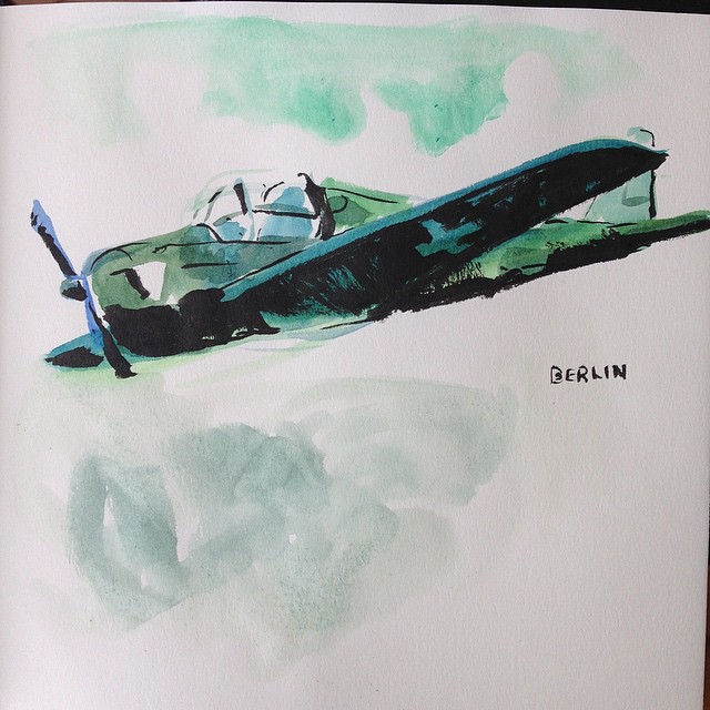 And here is a small watercolor sketch I did at the Technical Museum of Berlin.