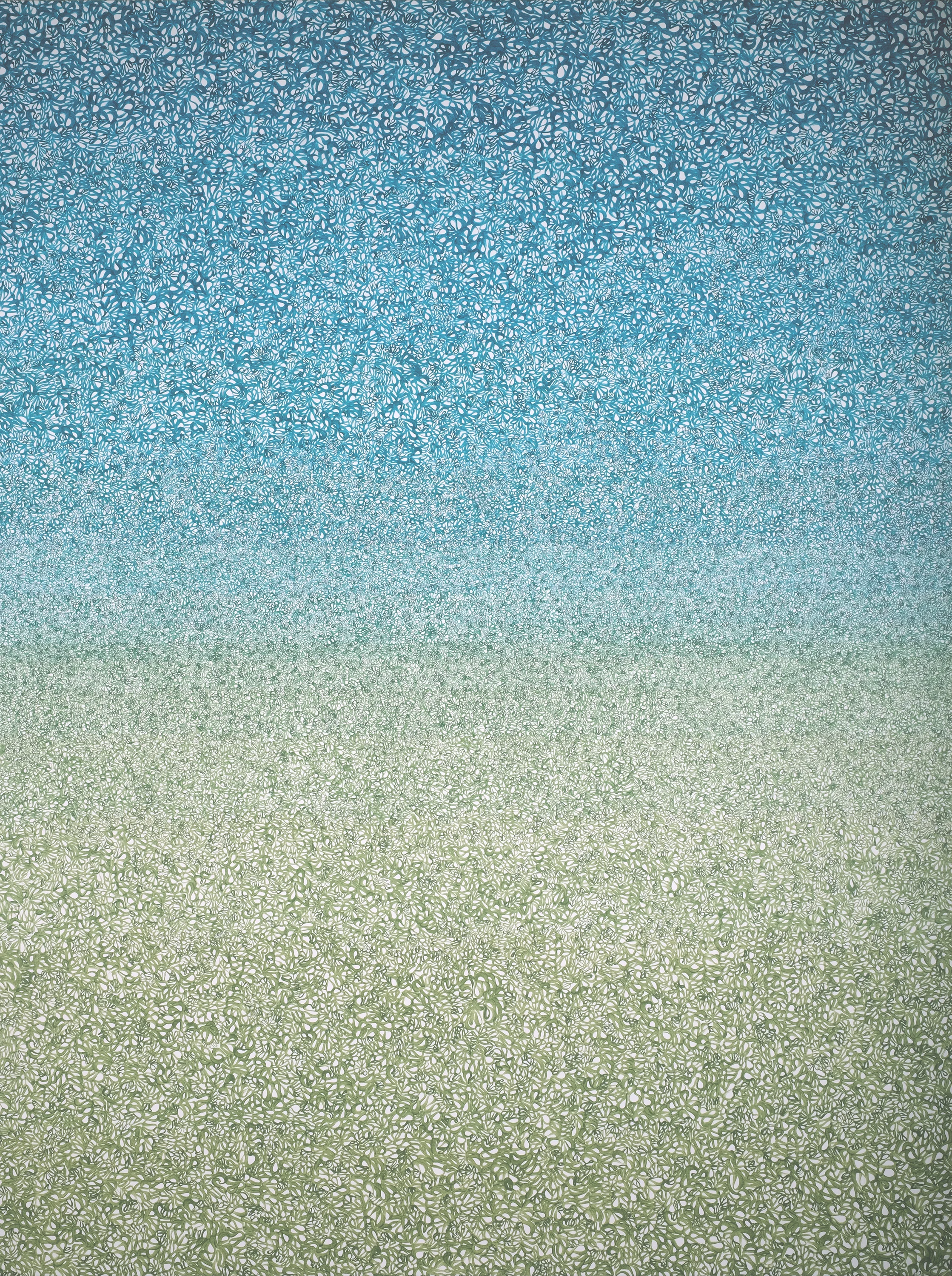 A Line Through the Rainbow (Blue to Green), 2017