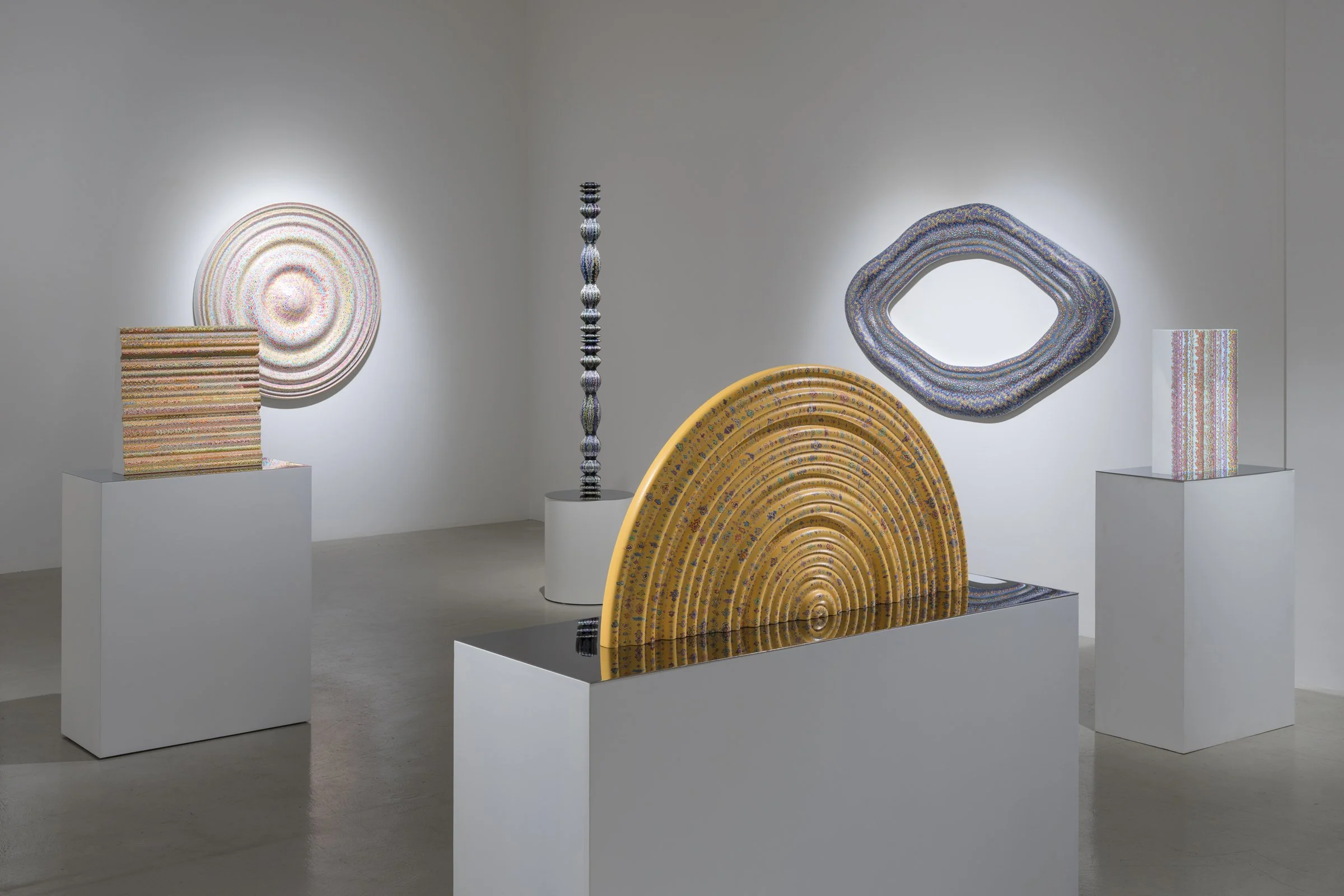Fibonacci, Waveforms and Capsid Symmetries, 2018, Quint Gallery, La Jolla CA