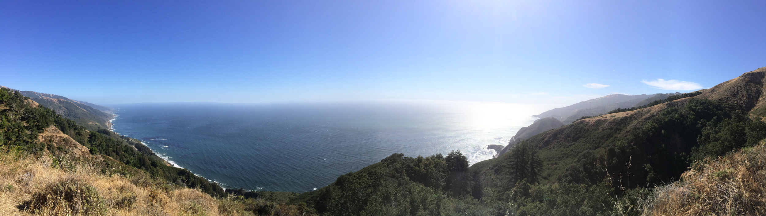 We took our time during these first two miles (in part due to the heat/switchbacks, but also to enjoy the view). This is a panorama from one of the higher vantage points.