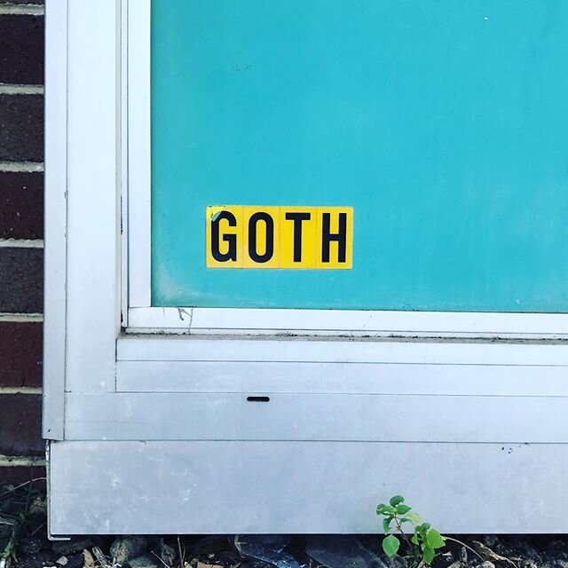 &lsquo;Goth, Leichhardt&rsquo; 2020 #goth #randomphoto #window #innerwest #innerwestsydney #leichhardt #sydneylocal #sydneyartist #lettering #signage #random #gothgothgoth #gothgoth #goths