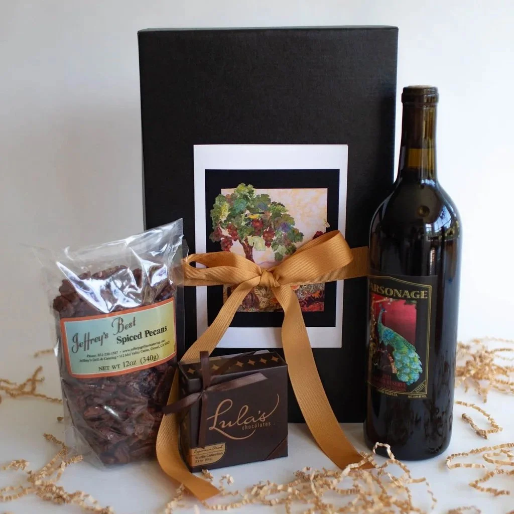 Gift box with wine