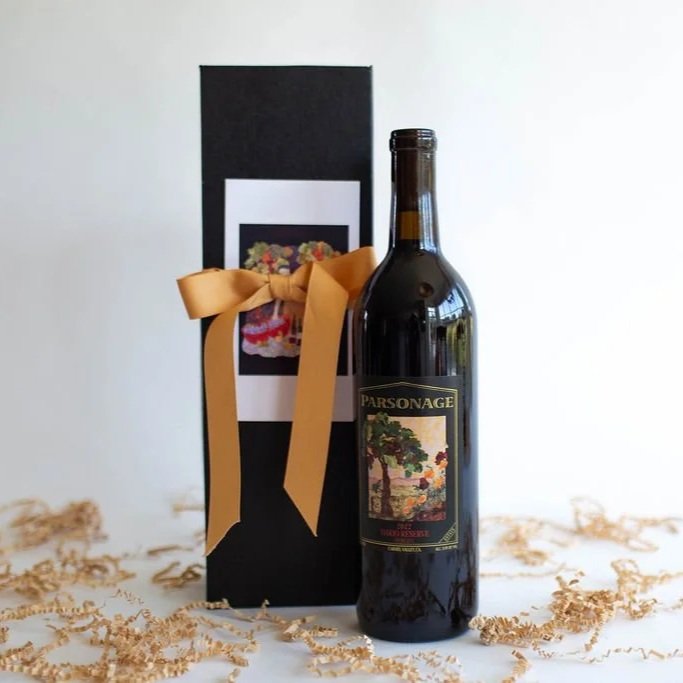 Gift box with wine