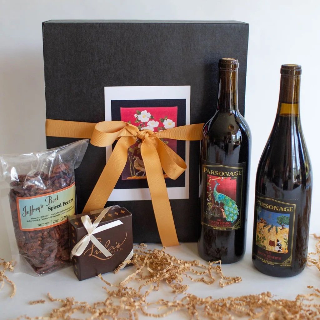 Gift box with wine