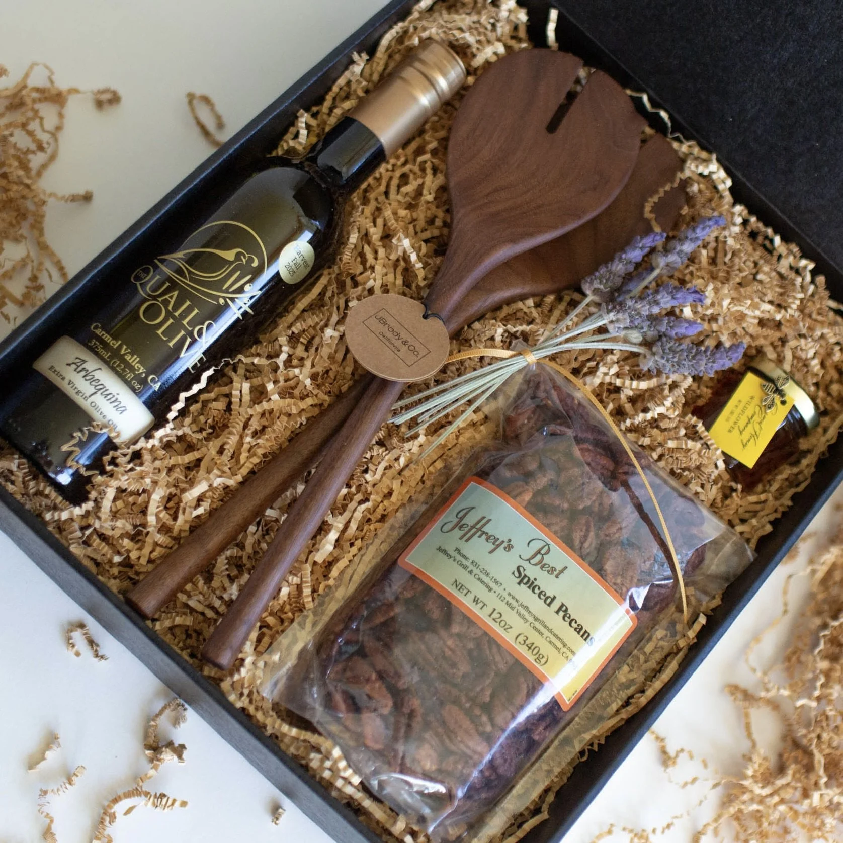Gift box with salad ingredients