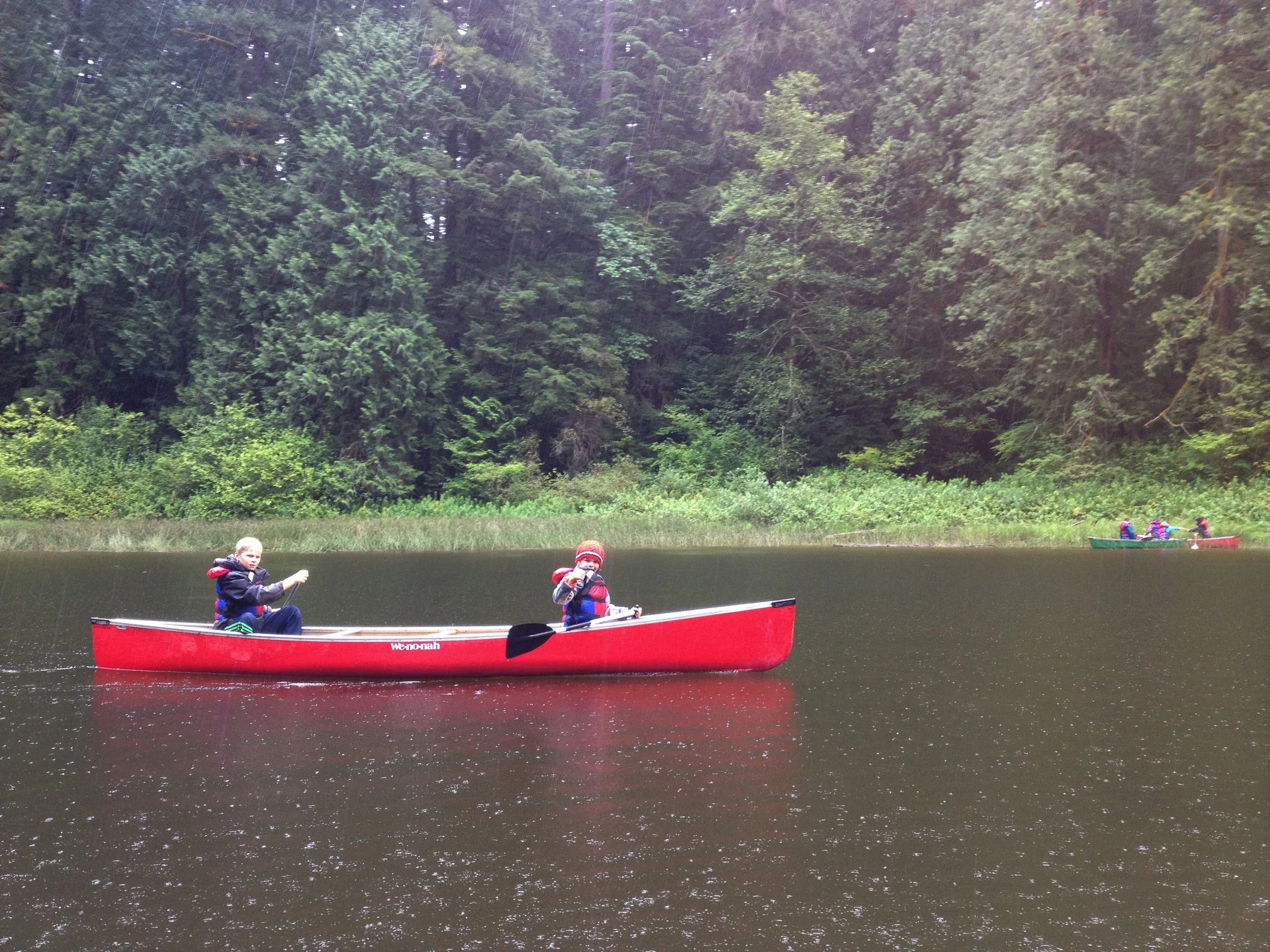 Canoeing at Frog Lake.
