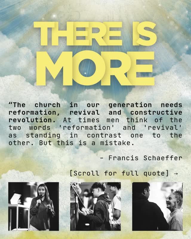 Yesterday Sarah shared a brilliant quote from Francis Schaeffer about the need for both sound Biblical teaching and Holy Spirit experience. We're excited for the season we are heading into.  We know that there is more.

Take some time to read the who