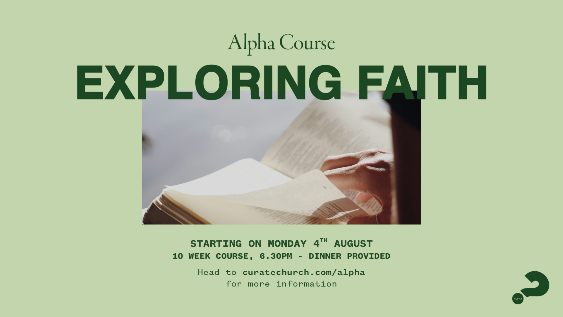 ALPHA COURSE BEGINS