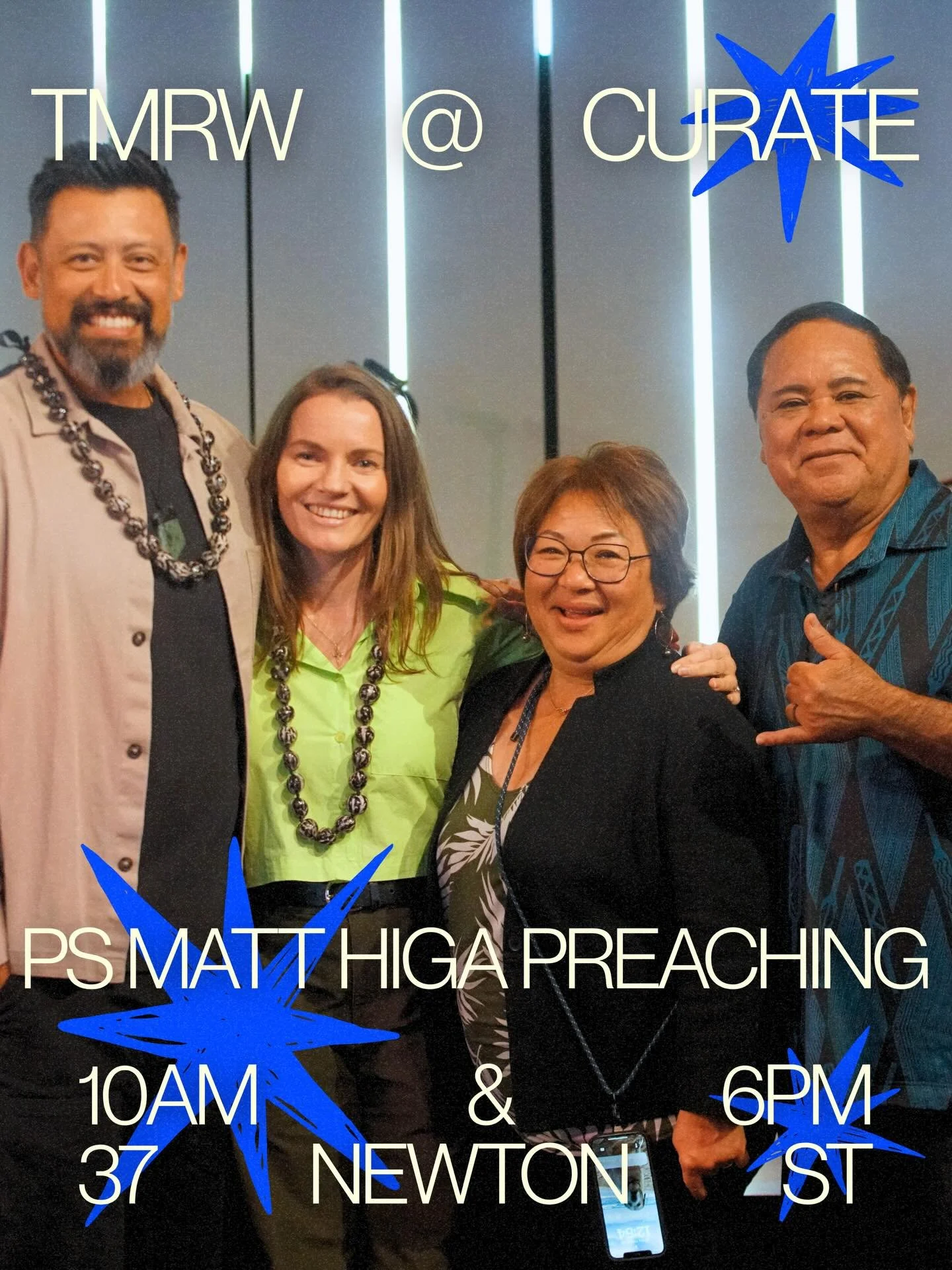 PS MATT HIGA PREACHING! 🤙

We CANNOT wait to have Ps Matt &amp; Alison Higa back w our Church 'ohana tomorrow!!! 

They're here from Hawaii &amp; he has got a word on his heart for God's people 💗

Do all that you can get to be there! 🌺

10am &amp;
