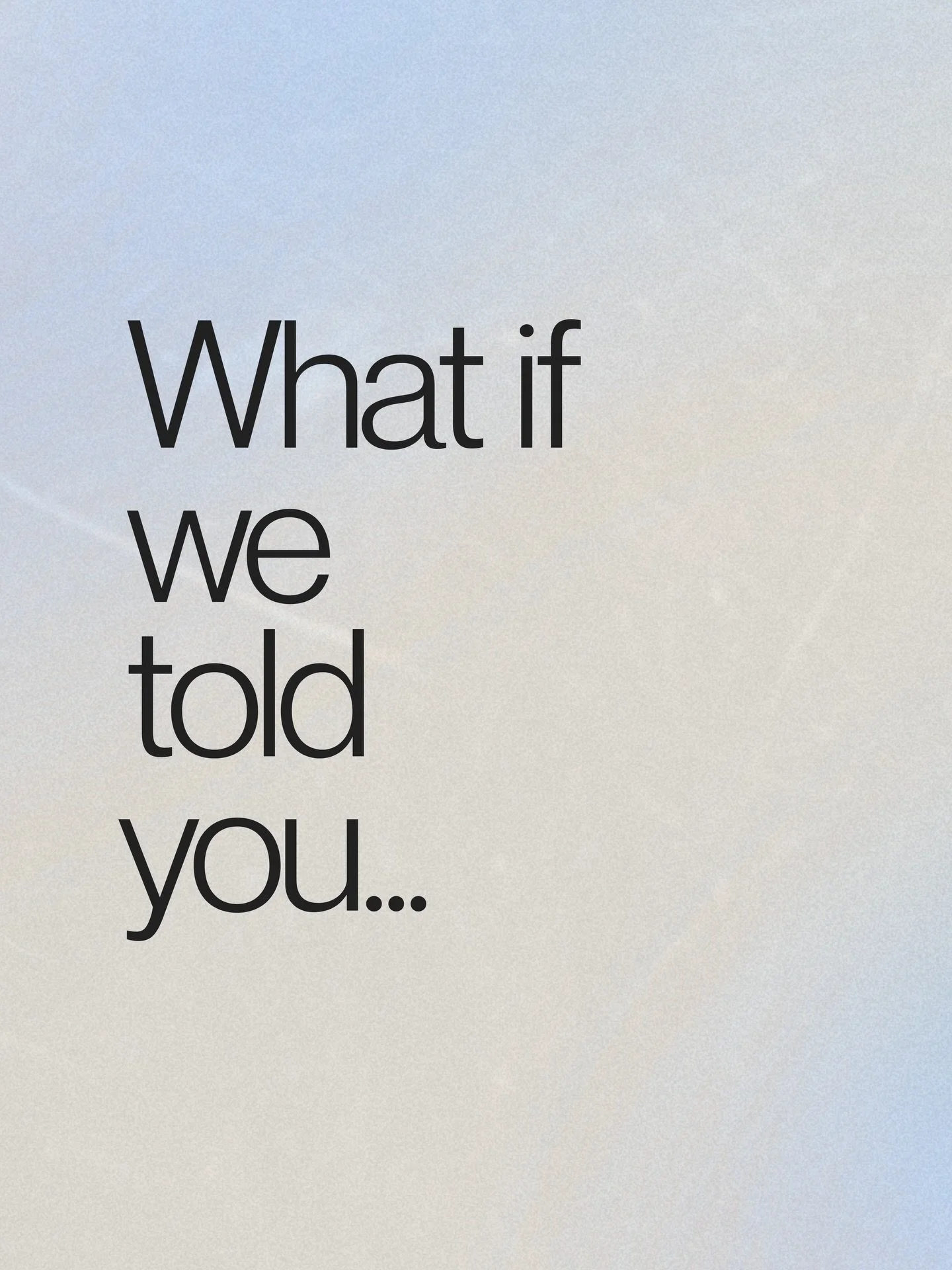 WHAT HAVE YOU GOT TO LOSE?

Come &amp; hear how one Man changed everything, everywhere 🤍

10am &amp; 6pm, 37 Newton St