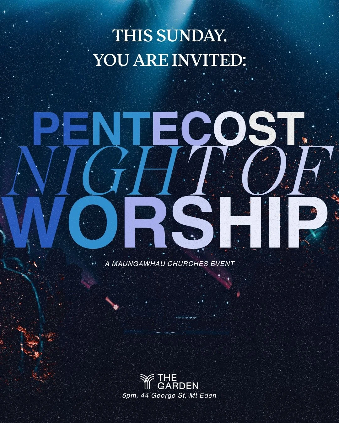 We would love to invite you to join us, together with many maungawhau churches, to a Pentecost Night of Worship. 5pm for the gathering, followed by food and hot chapcolates afterwards. It&rsquo;s going to be an incredible night of encounter with our 