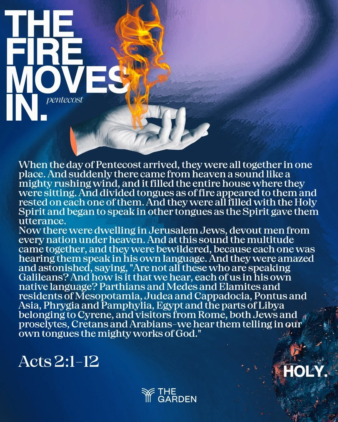 Pentecost was never just about a moment of fire.
It was about where the fire would dwell next. 
The Spirit no longer dwells in temples.
He settles in people. In us.
We become the holy space that carries His presence into the world.