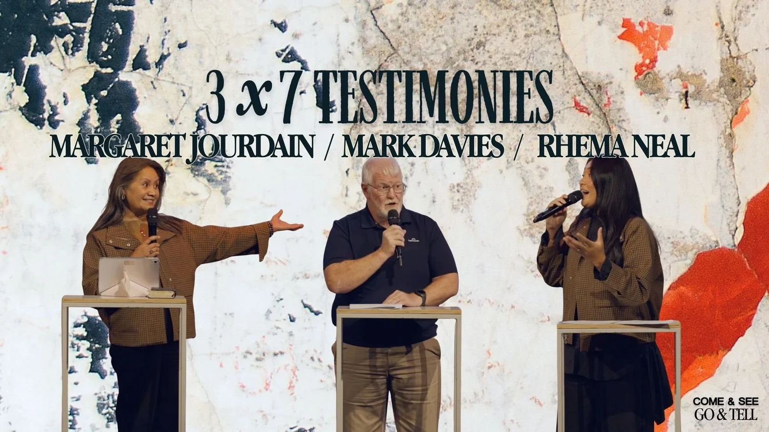 3 x 7 Testimonies - Margaret, Mark and Rhema • Come & See, Go & Tell episode artwork