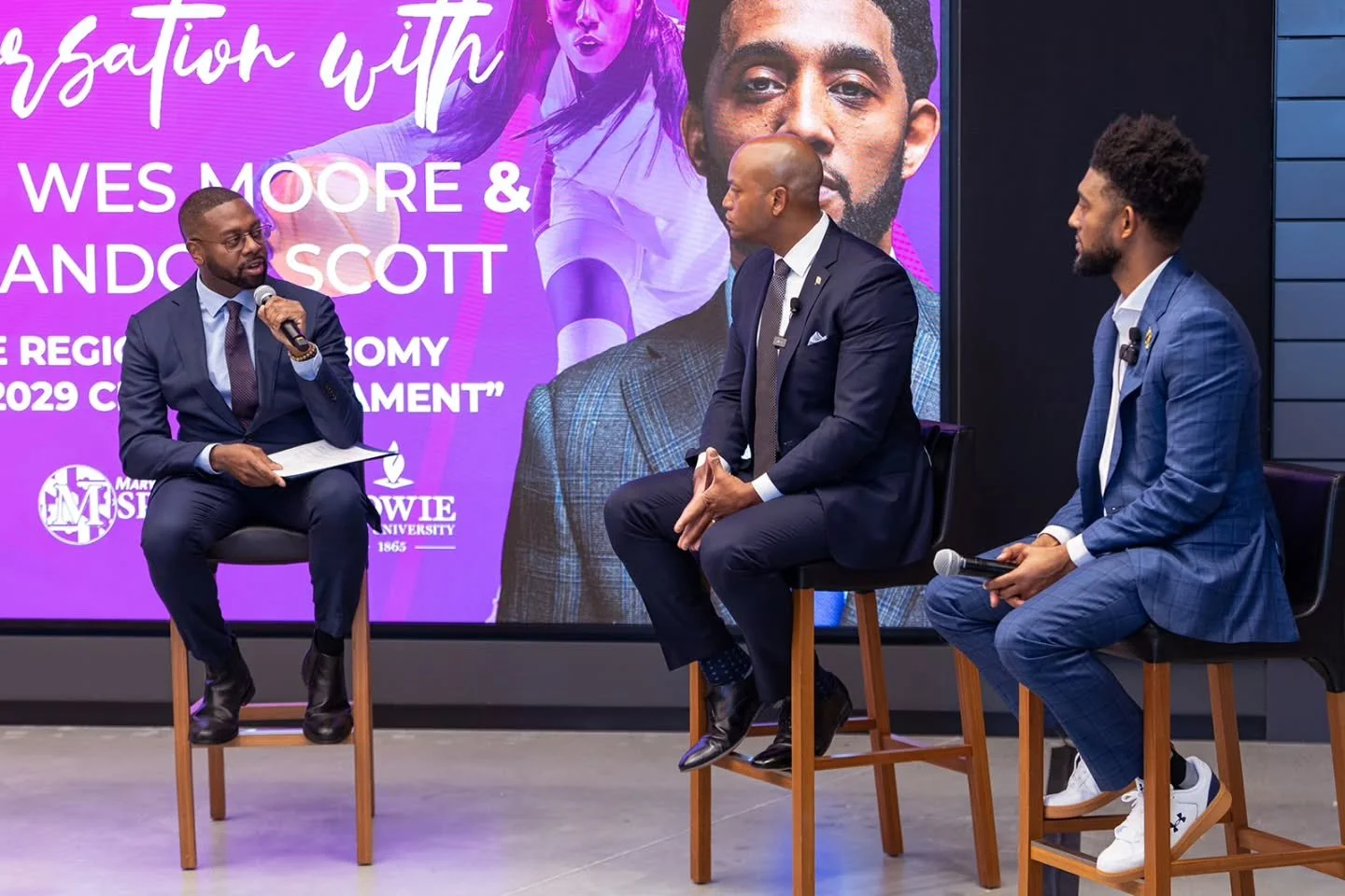 This week, Under Armour CEO Kevin Plank hosted a fireside chat w/ me and Governor Wes Moore and Mayor Brandon Scott on the #CIAA Basketball Tournament, which will be in Baltimore through 2029. 

In 2026, we'll champion this and other major opportunit