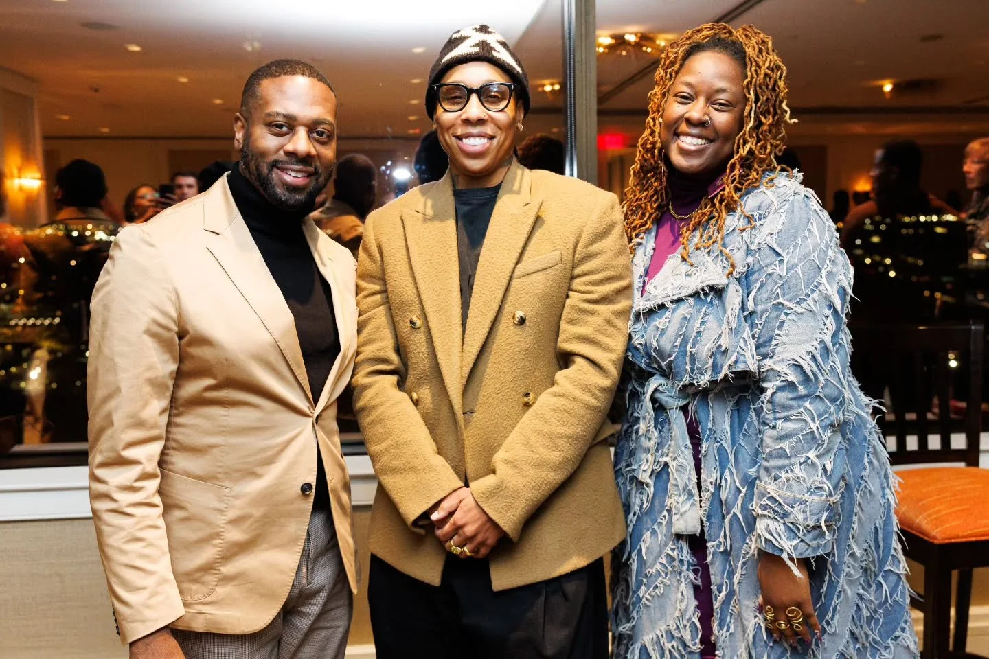 Last week, joined the incredible @brandonwoody and @ladybspeaks to welcome @lenawaithe&rsquo;s premiere of Trinity&mdash;the inaugural play at @bmorecenterstage. A powerful night for art, storytelling, and celebrating culture. 

Play premieres next m
