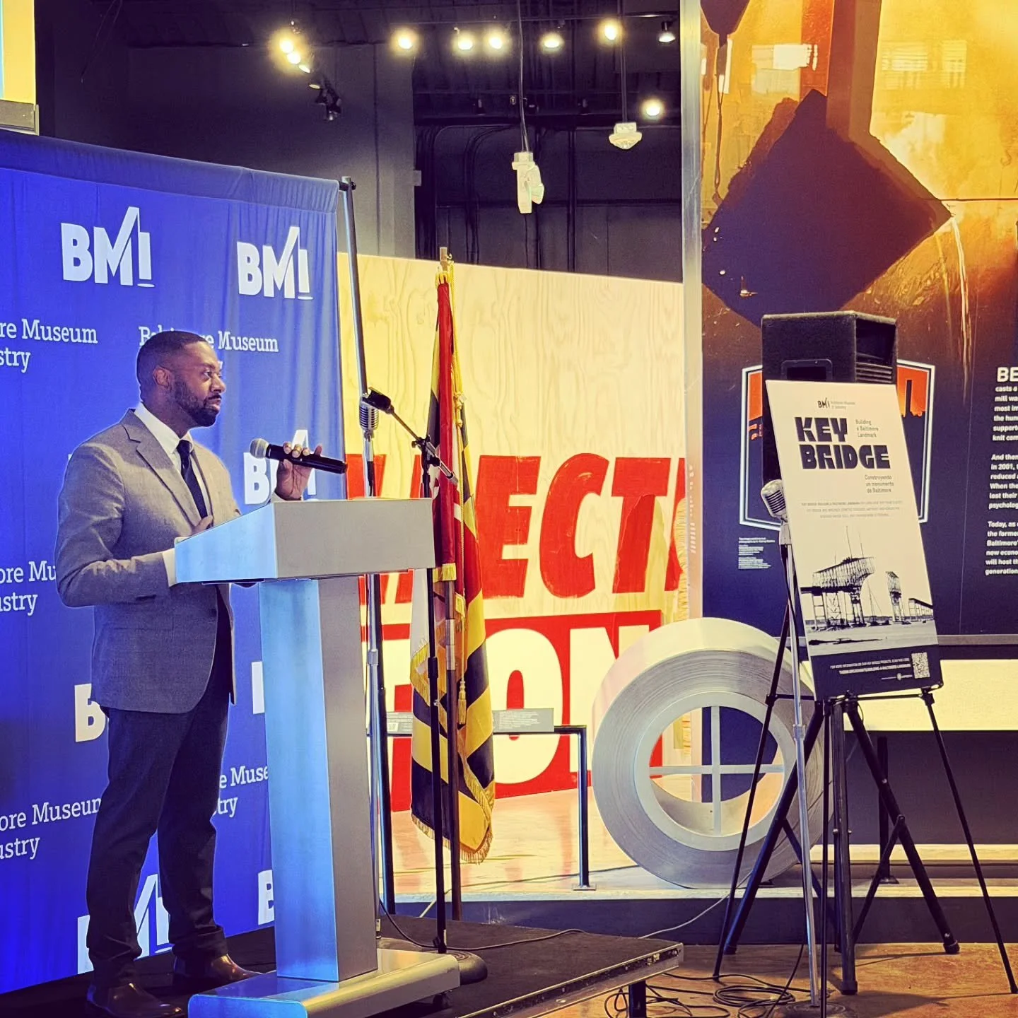 Joined our elected leaders, alongside artists, to celebrate the new #KeyBridge exhibit. Two years ago, in the aftermath of the collapse, we launched the Maryland Tough Baltimore Strong Alliance&mdash;raising capital to support impacted communities an