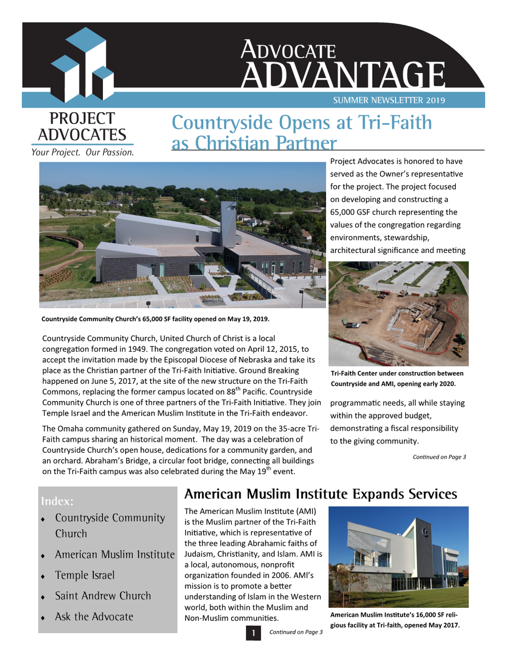 Summer 2019 Newsletter