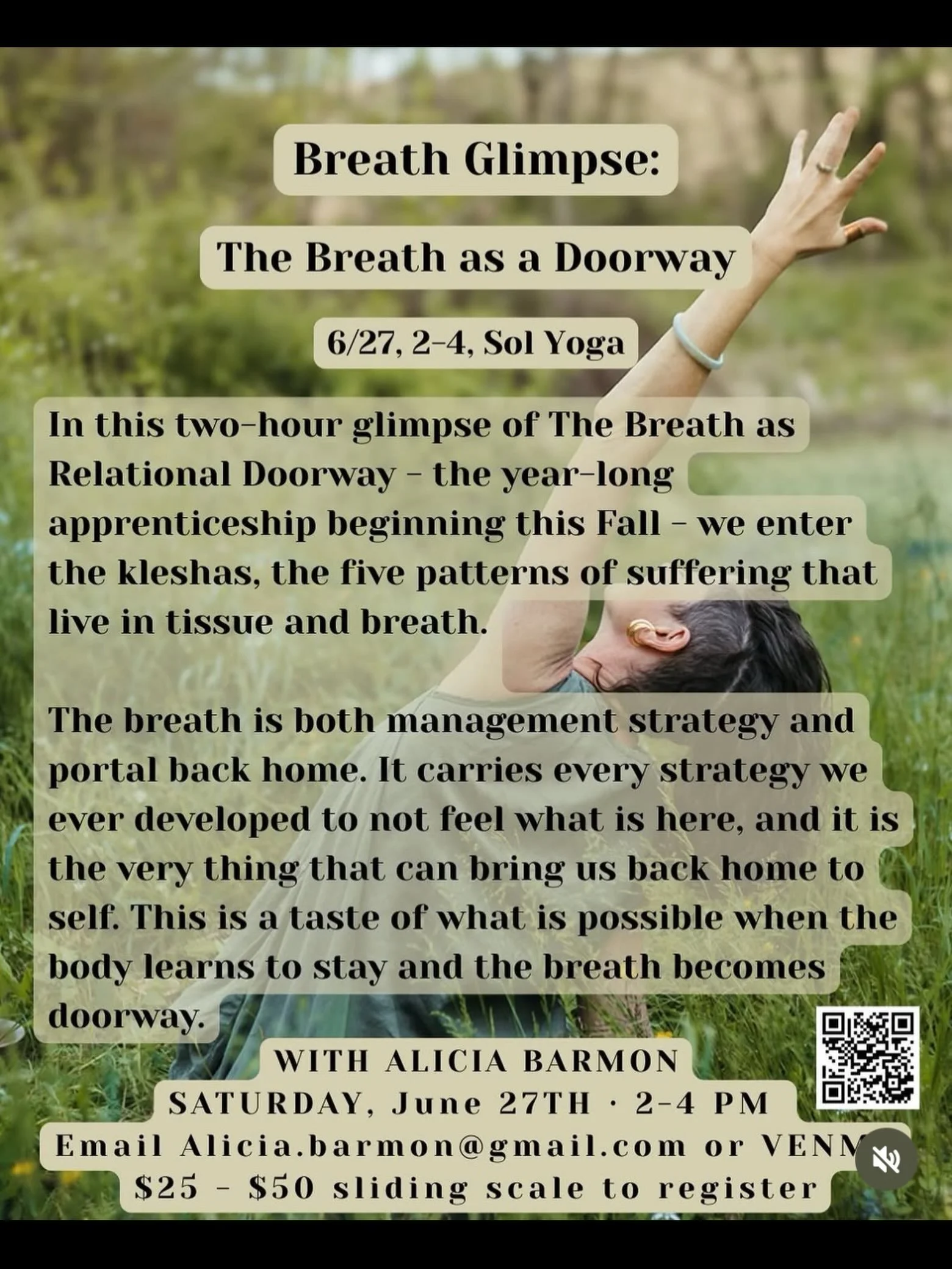 Free for members this Saturday from 2 to 4 PM.  check out @aliciabarmon 

Here At Sol we have special relationships with people, organizations, and institutions that sometimes host their events here.  Many of these people are an embedded, historical 