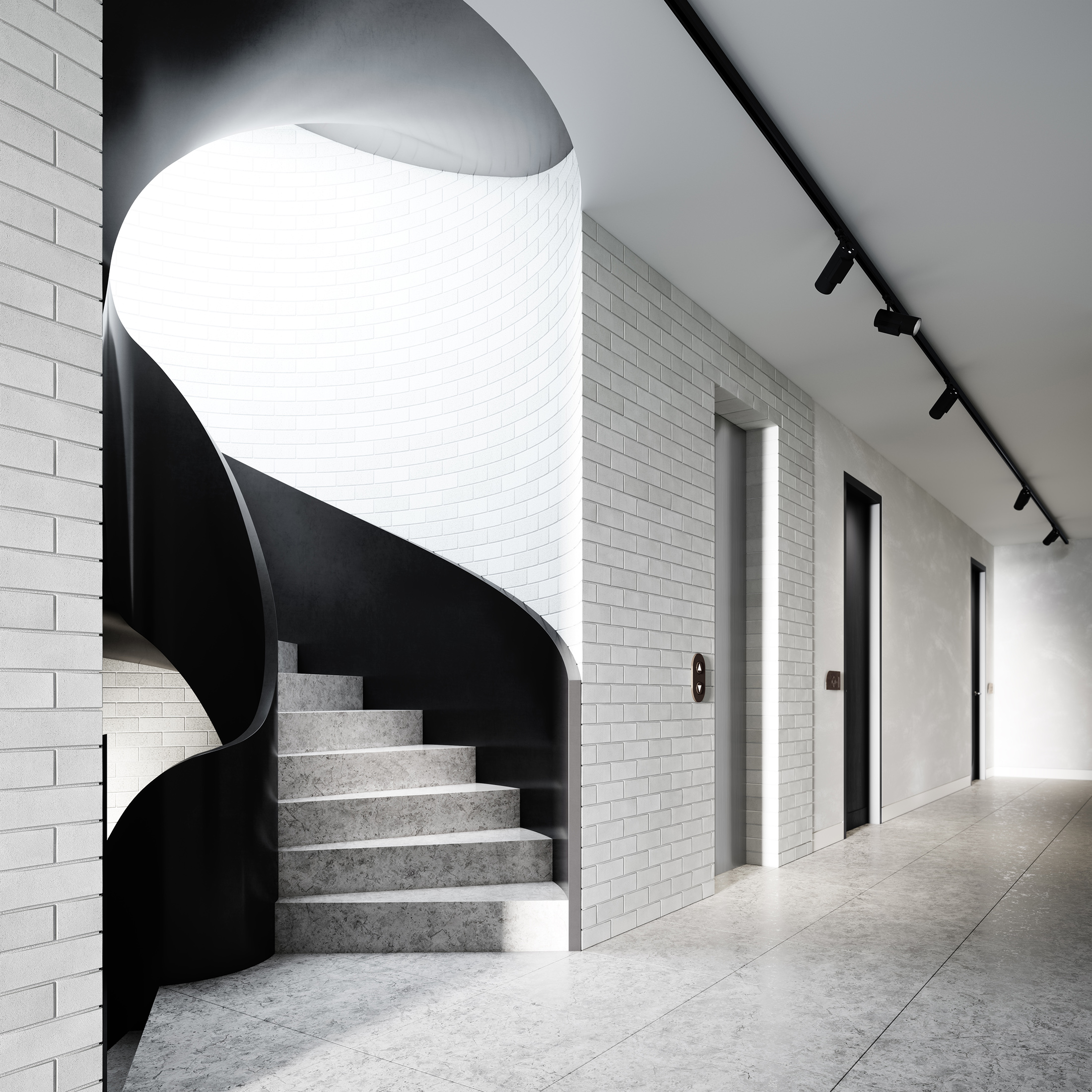 Imagining the experience of a resident coming home, the images follow a sequence that starts from approaching then entering the building, then takes the viewer on a journey through the rooms and features of the apartment. A series of vignettes are employed during the journey to articulate unique points of difference in the design.