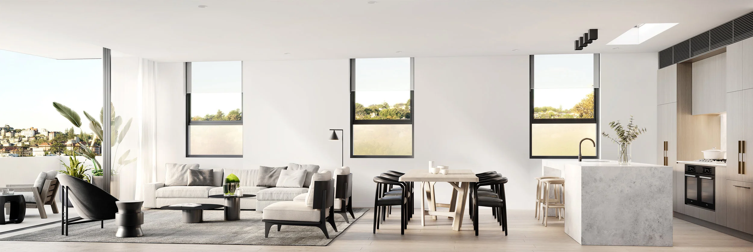 Refined interiors by Lawless & Meyerson exude luxury and space.