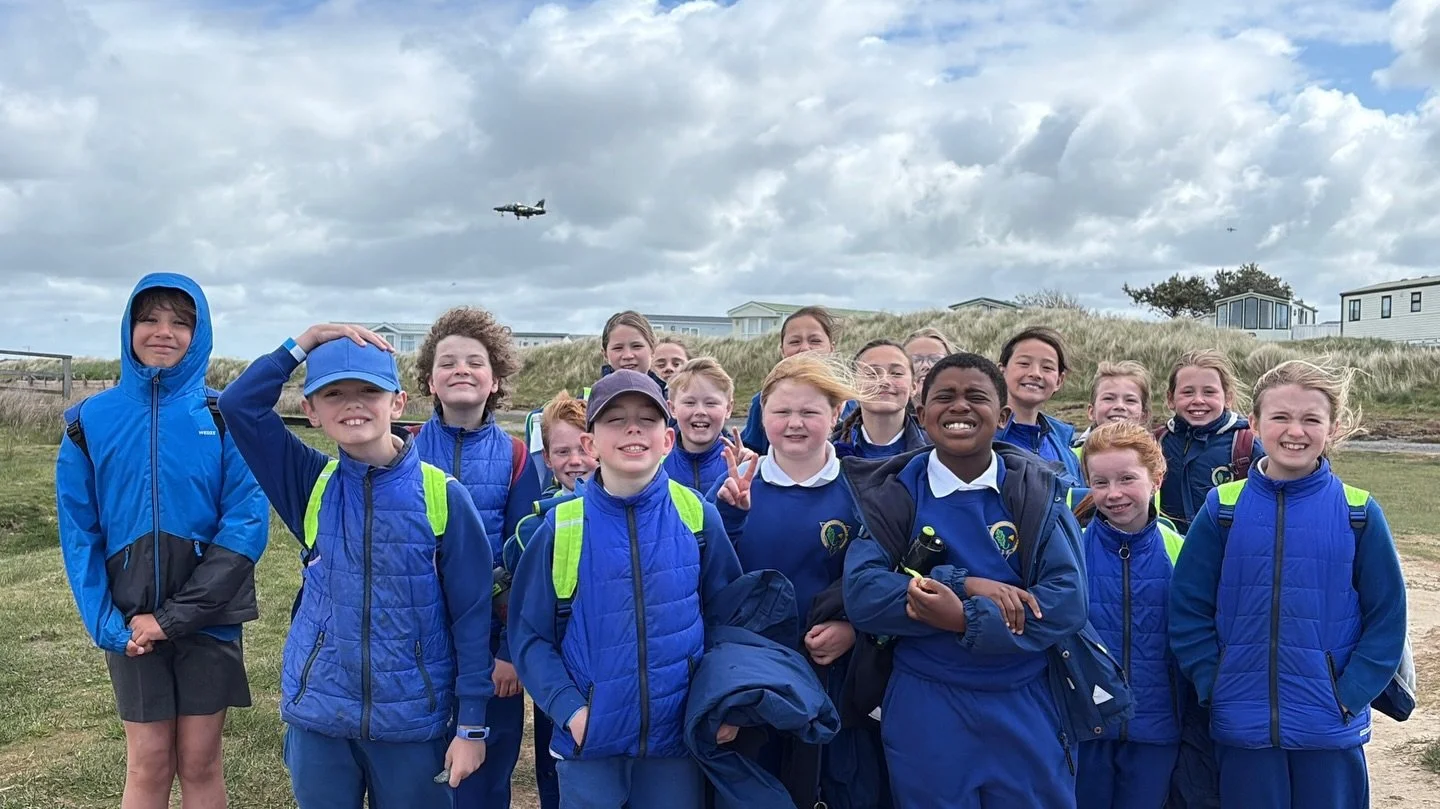 Year 4 and 5 have been out and about exploring rivers today. There was an added bonus to our field trip when, in the children&rsquo;s words, we had a &ldquo;personal air show&rdquo;! They loved watching the Texans and Hawks coming in to land at RAF V