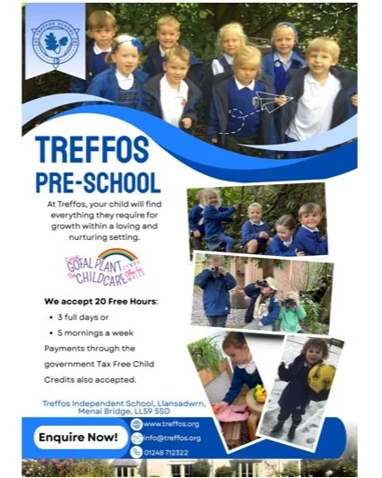 🌟 Spaces Available in Our Pre-School 🌟

Are you looking for a warm, nurturing and supportive environment where your little one can learn, grow and thrive?

Treffos Independent School Pre-School has limited spaces available.

Our caring team provide
