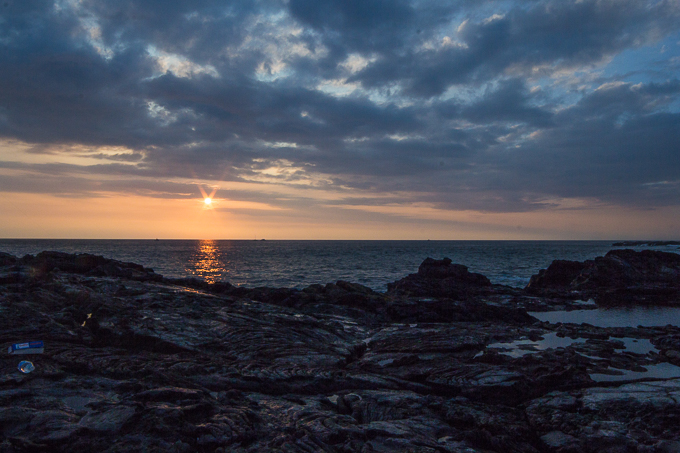 Beautiful sunset at Wawaloli Beach