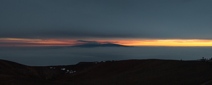 Mauna Loa in the distance. The best I could get of the sunset