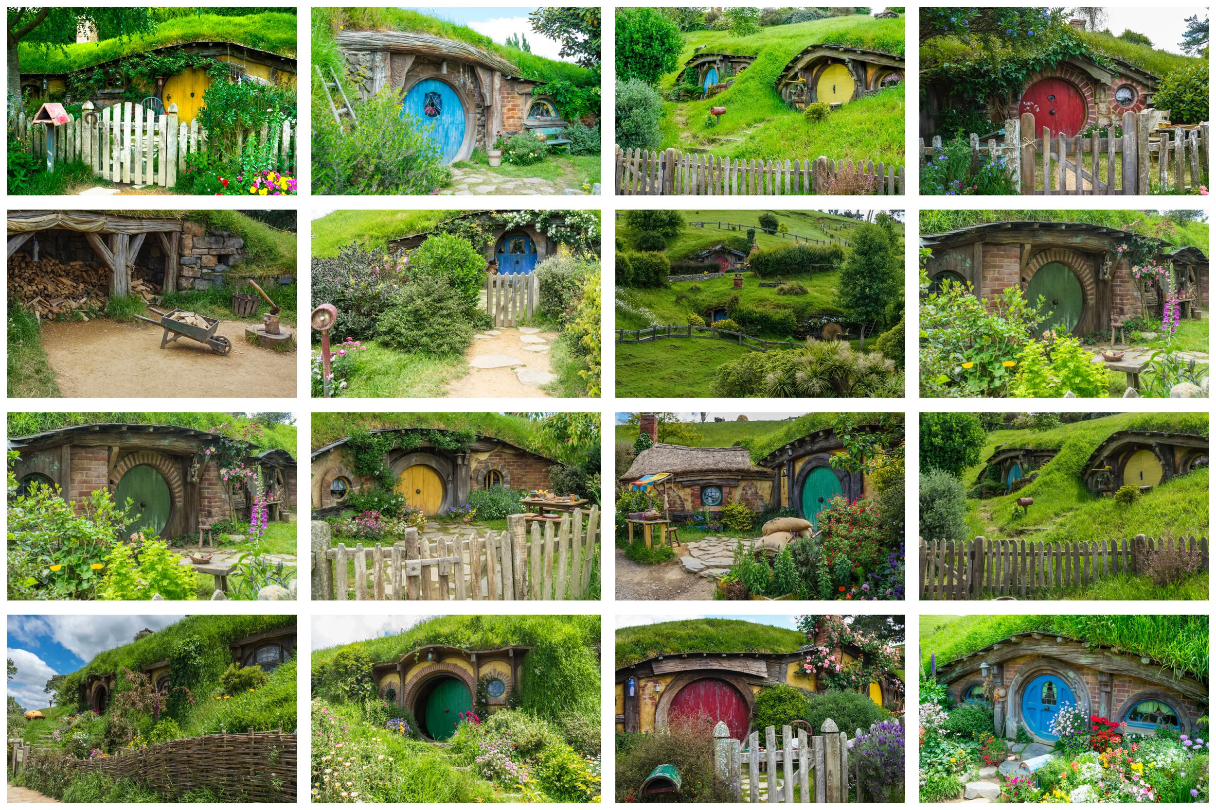 Hobbit Holes - I was short enough to stand in the doorway without bumping my head!