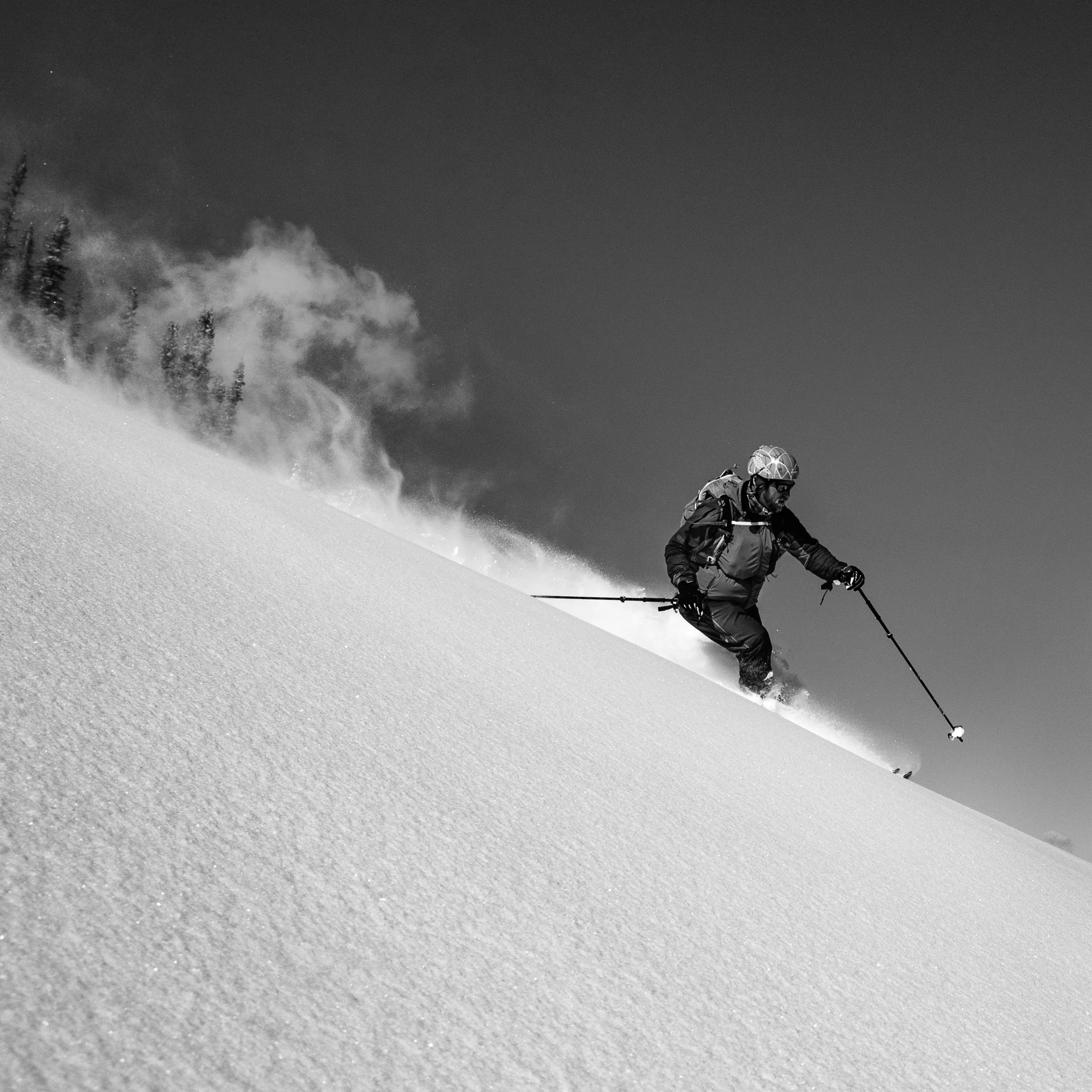 This image is as much about the skier as it is about the powder dragon. Lets just say Paddy slayed the dragon. 