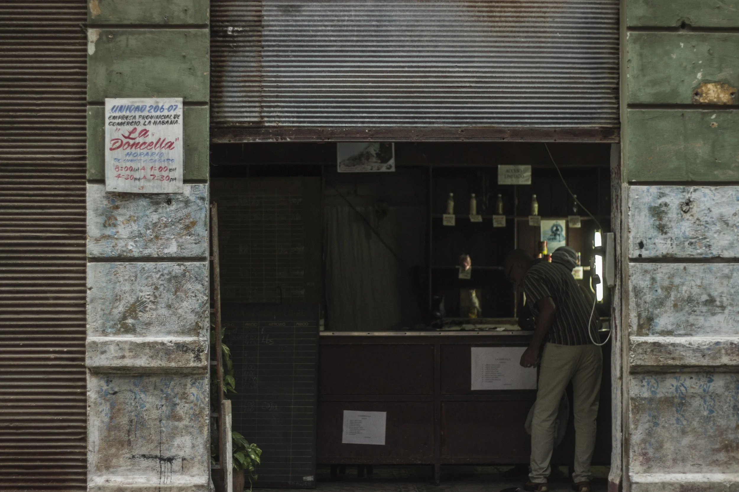 Unit 206-07 of the Provincial Commerce Company: a small Libreta store in Havana sells rationed goods like sugar and bread.
