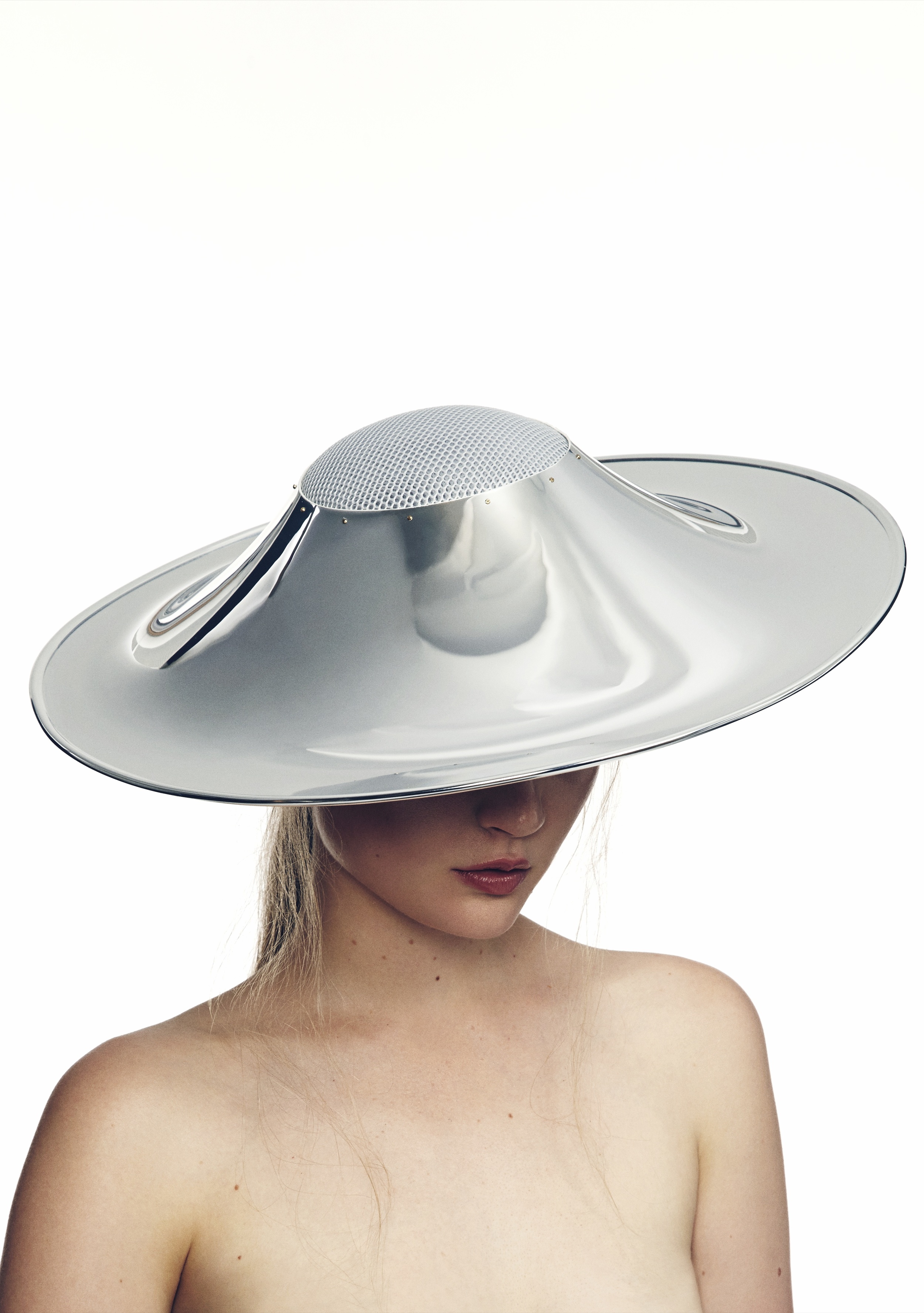 Silver Mirrored Hat