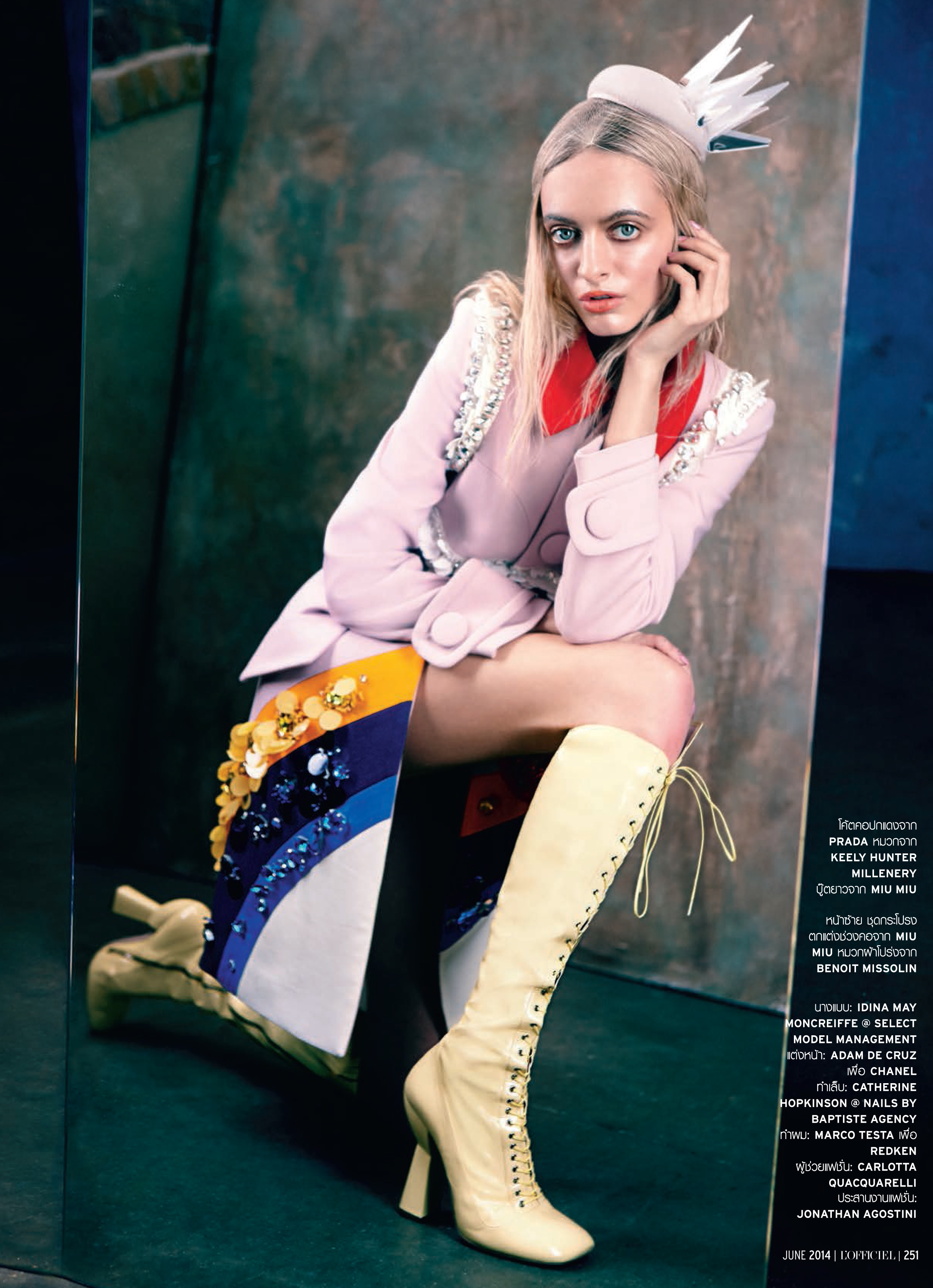 Multi Point Beret - L'Officiel Thailand (Styled by Santa Bevacqua)