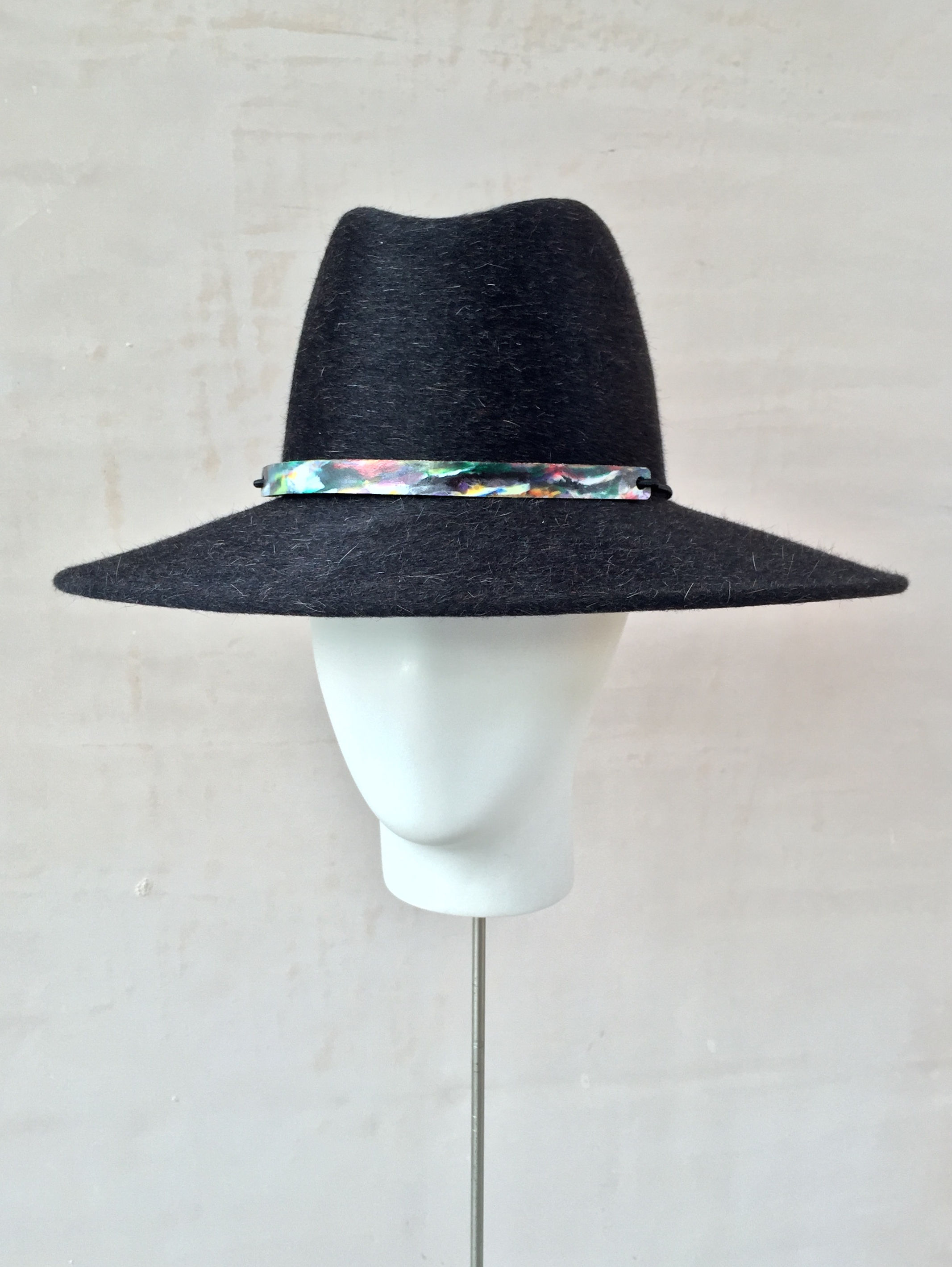 Mohair Tall Crown Felt & Recycled Plastic Band