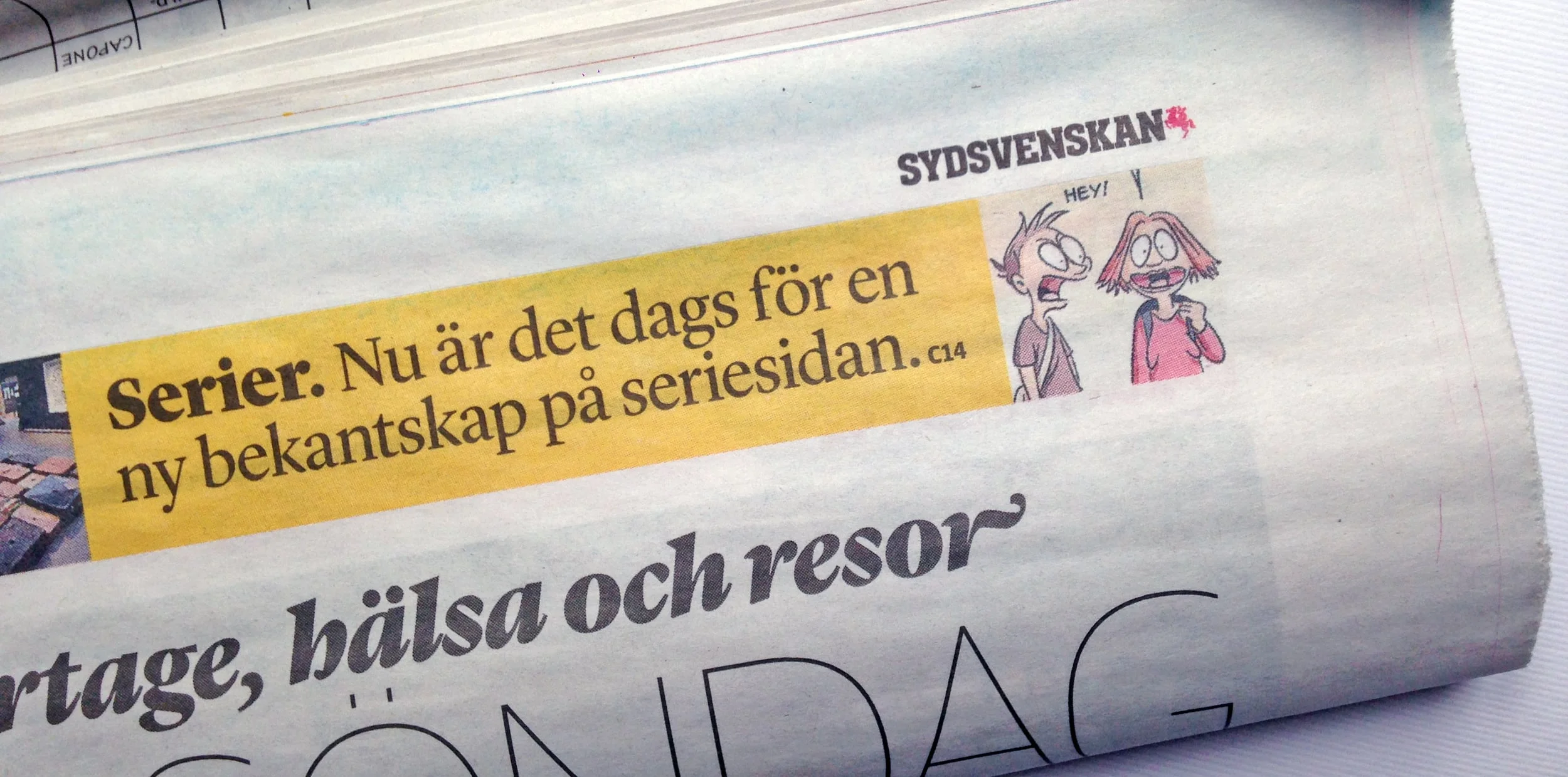 Framsida Sydsvenskan kultur, 27. december 2015.