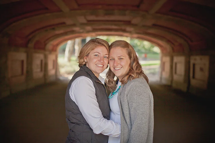 Brittany and Kristen in Central Park on their first wedding day!
