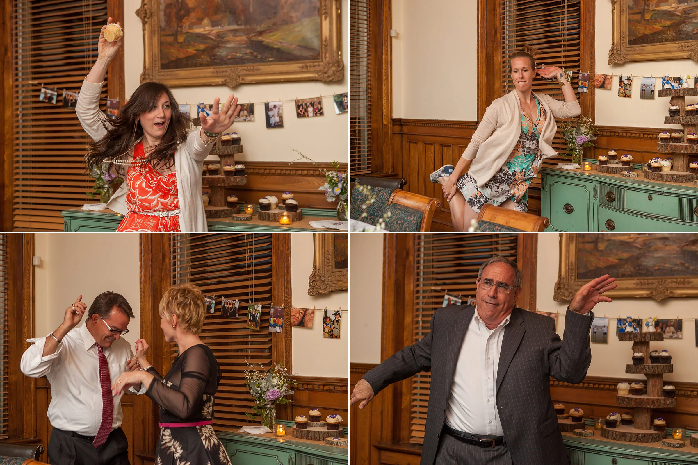 The cupcake line quickly turned into a dance-off!