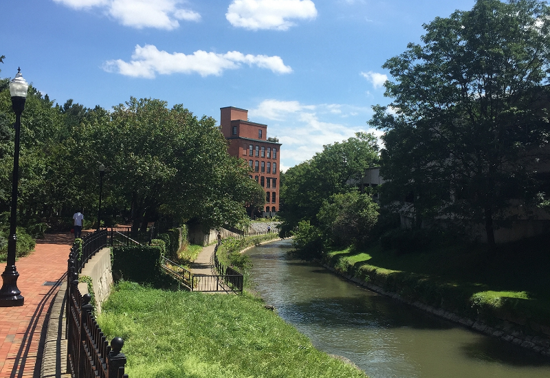 The Syracuse Creekwalk near Franklin Square